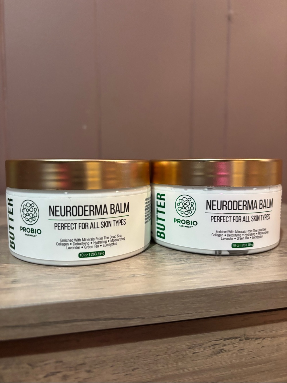 Neuroderma Balm Moisturizing Skin Butter - set of 2 White & Gold